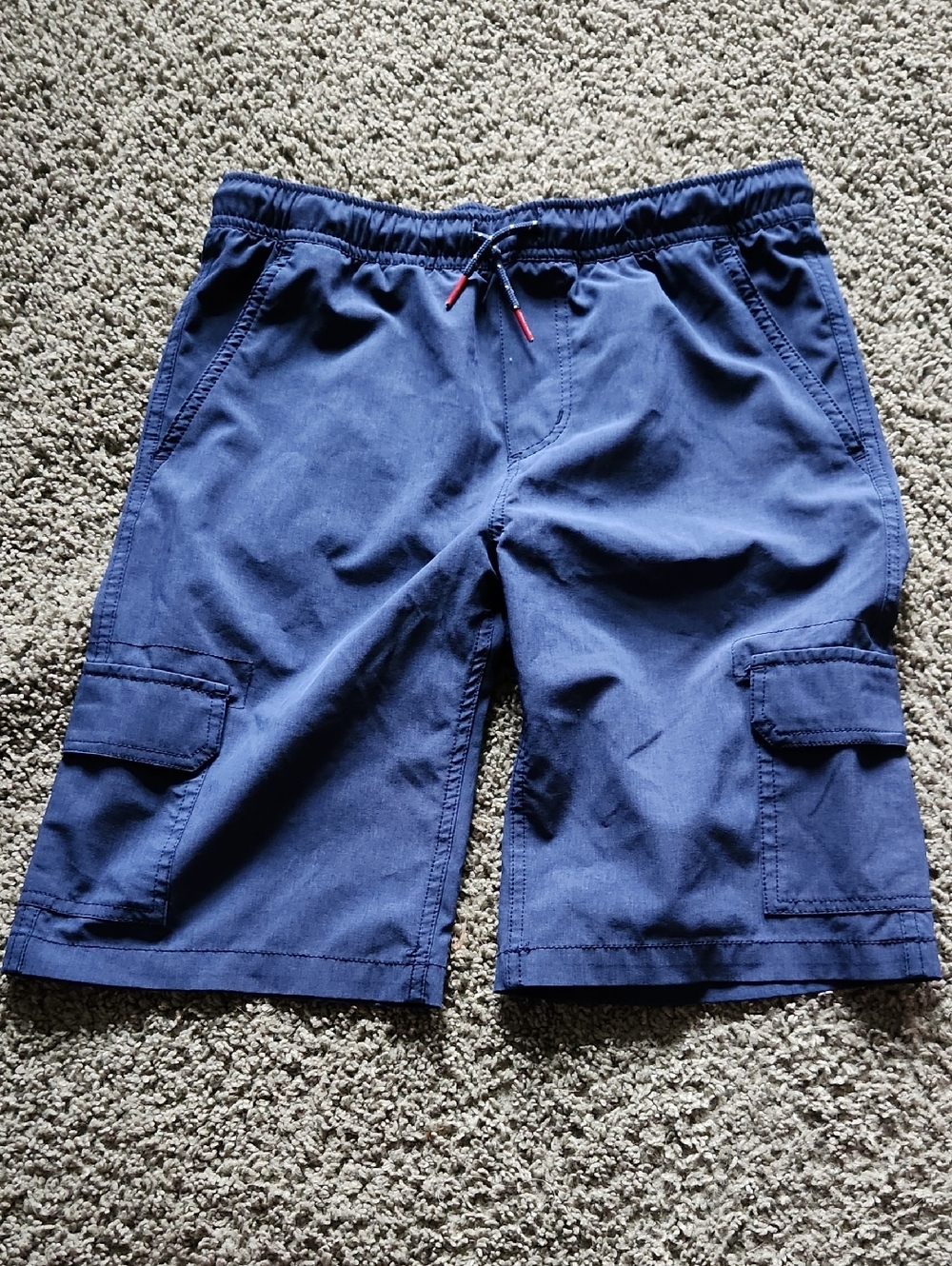 Nautica Men's Navy Blue Cargo Shorts with Drawstring